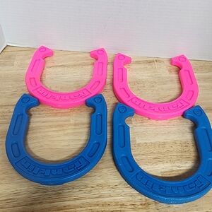 Colorful Pink and Blue Horseshoe Building Set